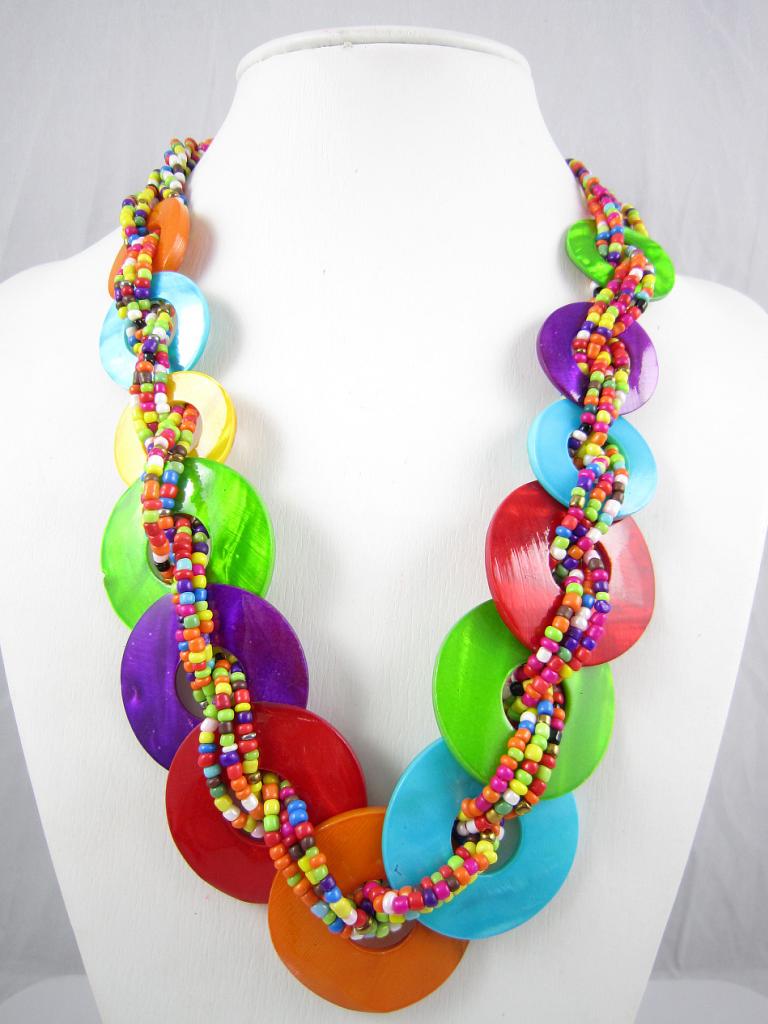 Multi Coloured Shell Necklace